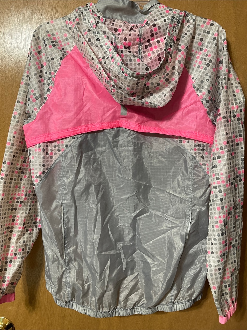 Under Armour Girls Pink & Gray Hooded Windbreaker Jacket - Picture 5 of 8